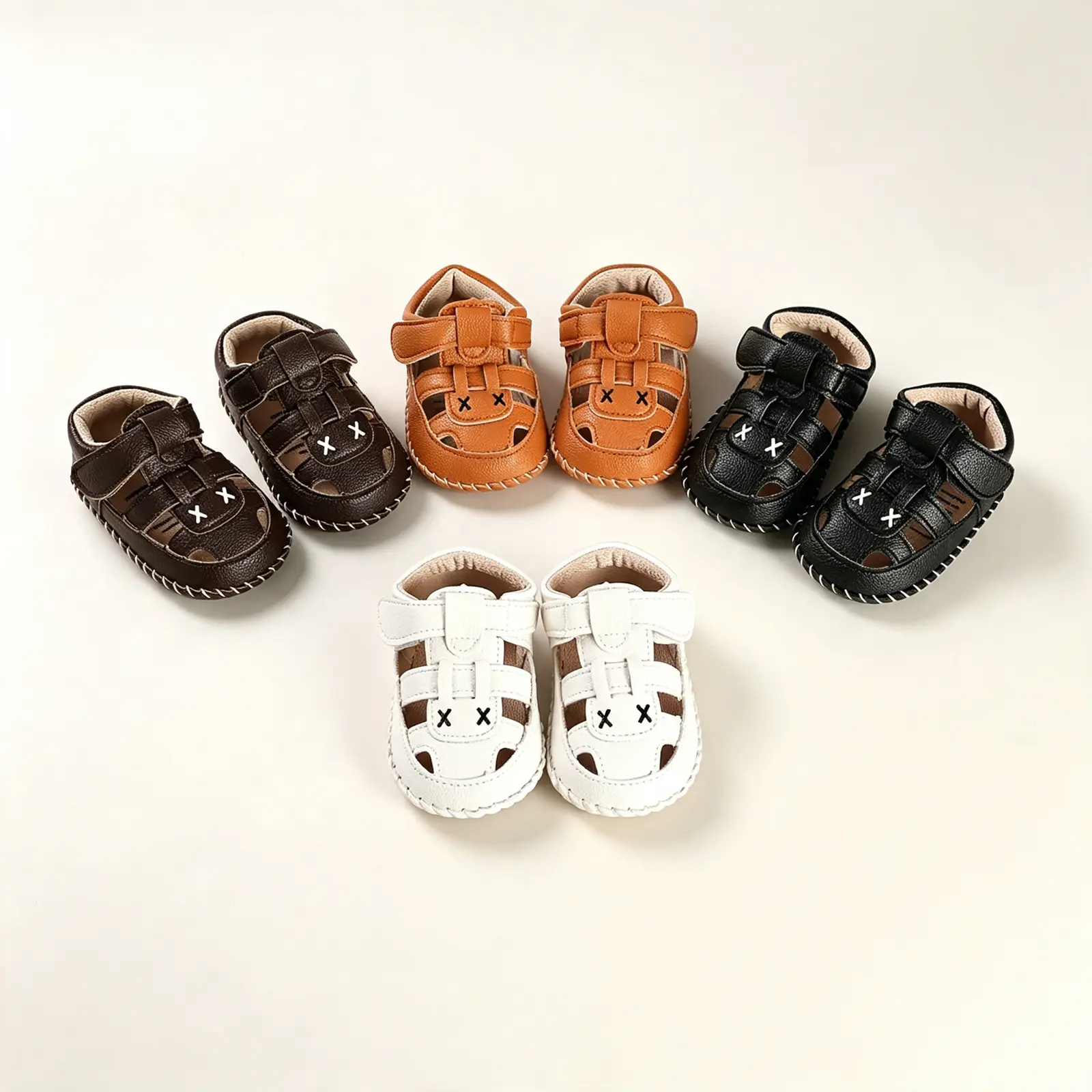 Infant Baby Summer Sandals Fashionable Cute Print Comfortable Closed Toe Non Slip Walking Shoes