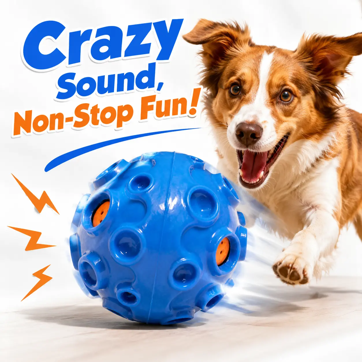 Giggle Ball Interactive Dog Toy - Durable Chew Resistant Squeak Toys for Aggressive Chewers, Self-Playing Wiggle Wobble Talking Design, No Batteries Needed, Entertainment & Stimulating Experience Durable Choice