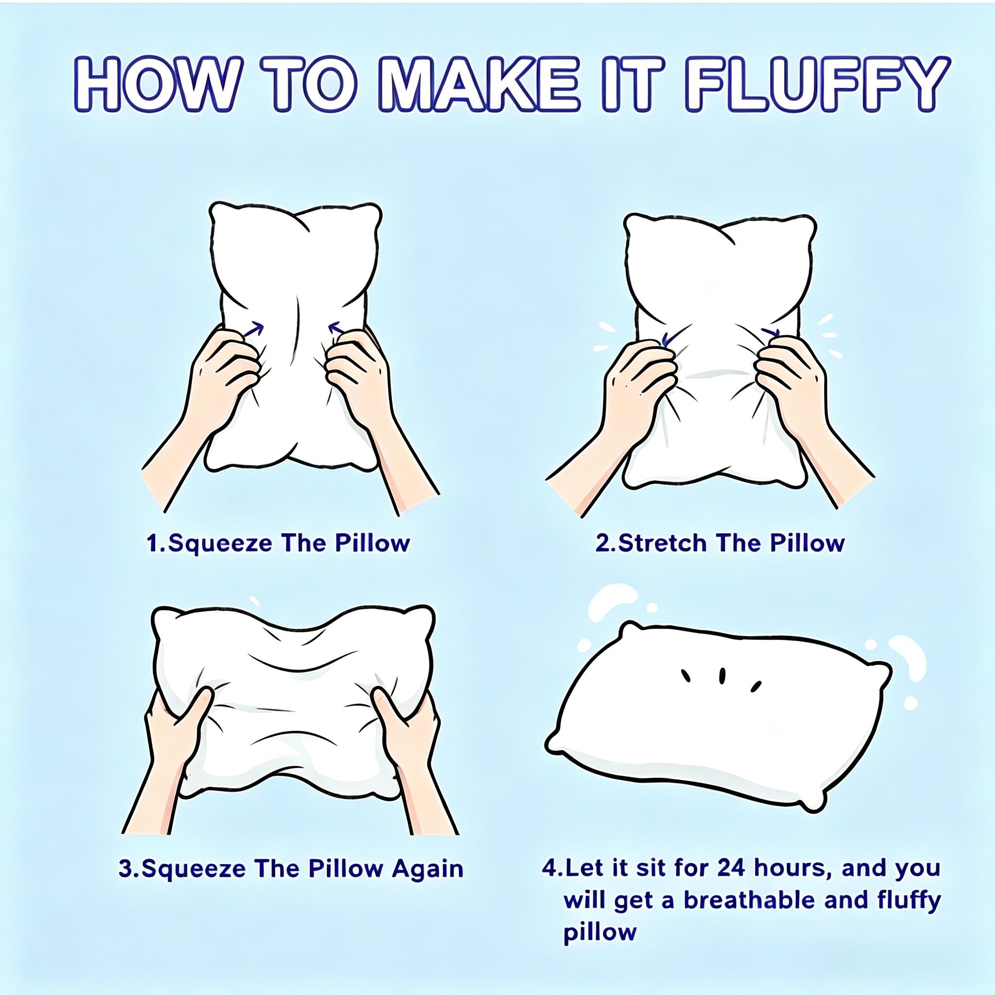 Luxury Deep Sleep Pillows‑2‑Piece/4‑Piece Set, Anti‑Clumping Breathable Fill Stays Airy, Loft Retention Resists Flattening, Hypoallergenic, Neck Support, Satin Piping, Cloud‑Like Comfort for Side & Back Sleepers