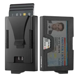 Minimalist Multi-functional Wallet Holds 15+ Cards, Slim Pop-up Design CardHolder with RFID Blocking, Money Clip & ID Window, Perfect Gift Idea