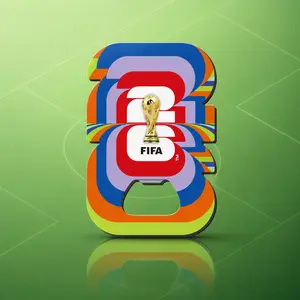 MINISO FIFA World Cup 2026 Colorful Fridge Magnet Bottle Opener | Practical Soccer Fan Souvenir, Gift summerwins
