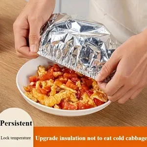 10pcs Food-Grade Reusable Aluminum Foil Heat Preservation Covers, Table and Bowl Lids to Keep Food Warm, Fresh, Dust-Proof & Insulated