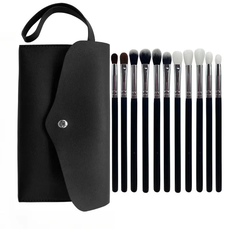 11 makeup brushes, new eyeshadow brushes, soft fiber with large bristles, complete set of beauty tools including eyebrow brush, nose contour brush, and detail brush, Beauty Travel Brush, Makeup Brush Kit