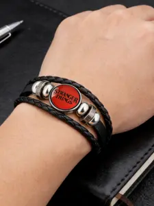 Stranger Things 4 Hellfire Club Demogorgon Bracelet - Glow-in-The-Dark Resin Time Capsule with Hellfire Logo & Monster Flower, Eddie Munson Inspired Jewelry, Valentine's Gift for Fans, TikTok Viral D&D Fantasy Accessory