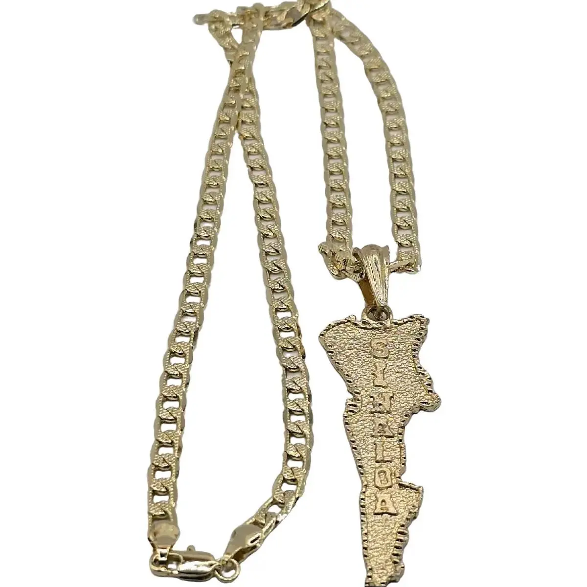 Sinaloa Mexico Map Necklace, Gold-Plated Chain & Pendant with Cultural Significance, Casual 24 in Jewelry