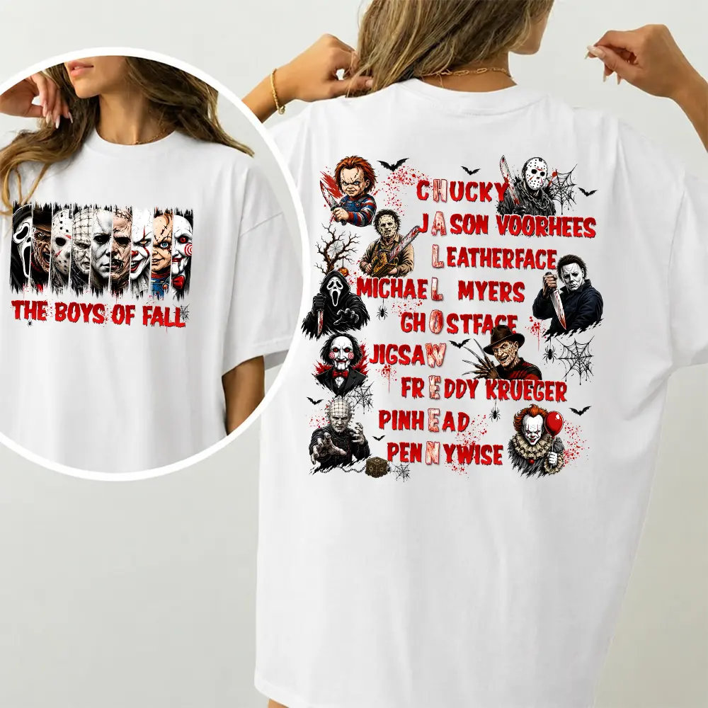 Horror Halloween Graphic T-Shirt, The Boys Of Fall Tee, Scary Movie Inspired Shirt, Halloween Costume Gift