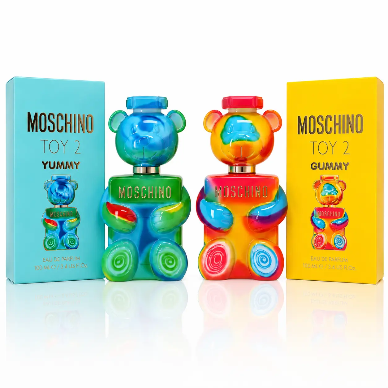Combo Duo Moschino Toy 2 Gummy and Yummy Eau de Parfum for Women (3.4 fl oz -100ml each one) EDP PROMO BUNDLE