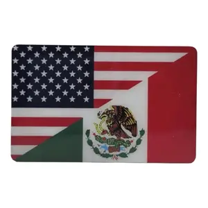 Metal Mexican American Flag Car Emblem - Durable Aluminum Alloy Design with Strong 3M Adhesive Backing for Cars Trucks Laptops & More US Made