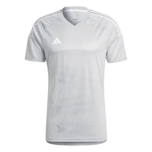 adidas Mens Tiro23 Competition V Neck Short Sleeve Jersey Soccer Cleats  Breathable - Grey