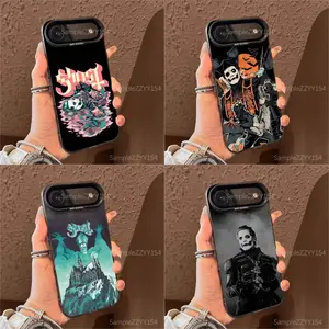 Simple and Sophisticated Design Ghost Heavy Metal Band Fashion Phone Case For iPhone 17 16 15 14 13 12 11 Pro Max Plus Air Black IMD Matte Christmas and Holiday Best Gifts