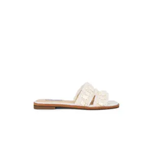 Steve Madden Hadyn Self Sandal in Bone Raffia