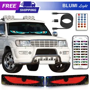 Blumi Light JDM Anime Programmable Flexible LED Digital Display, Smart APP Control, DIY Pattern Animation Matrix Panel Board Banner LED Lights for Car