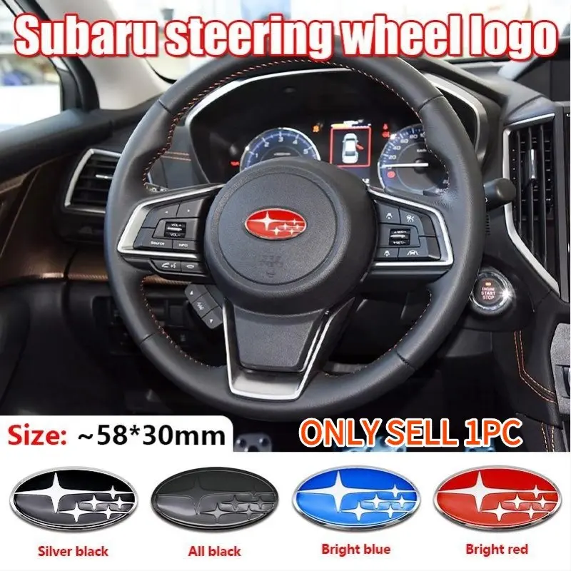 Subaru Car Accessories Interior Steering Wheel Decoration Sticker, Adhesive, Scratch-Resistant Wear-Proof Decal, Personalized Style, Fits Impreza, Forester, Wrx, Xv, Brz