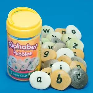 212 MAIN Round Lowercase Alphabet Pebbles - School & Educational Learning Materials, Office Stationery Supplies