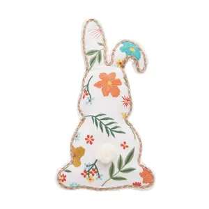Blossom Bunny Shaped Throw Pillow by Valerie
