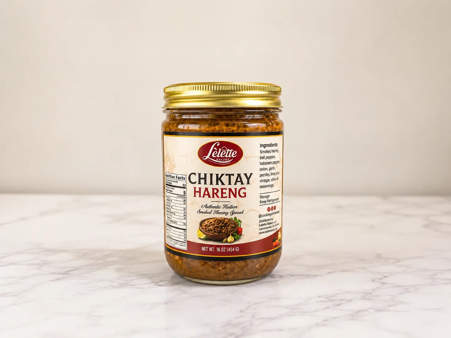 Lelette Chiktay Hareng – Authentic Haitian Smoked Herring Spread (16 oz)