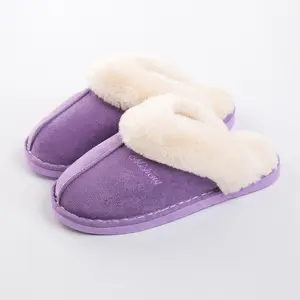 Womens Slipper with Memory Foam Fluffy Soft Warm Slip On House Slippers Anti-Skid Cozy Plush for Indoor Outdoor
