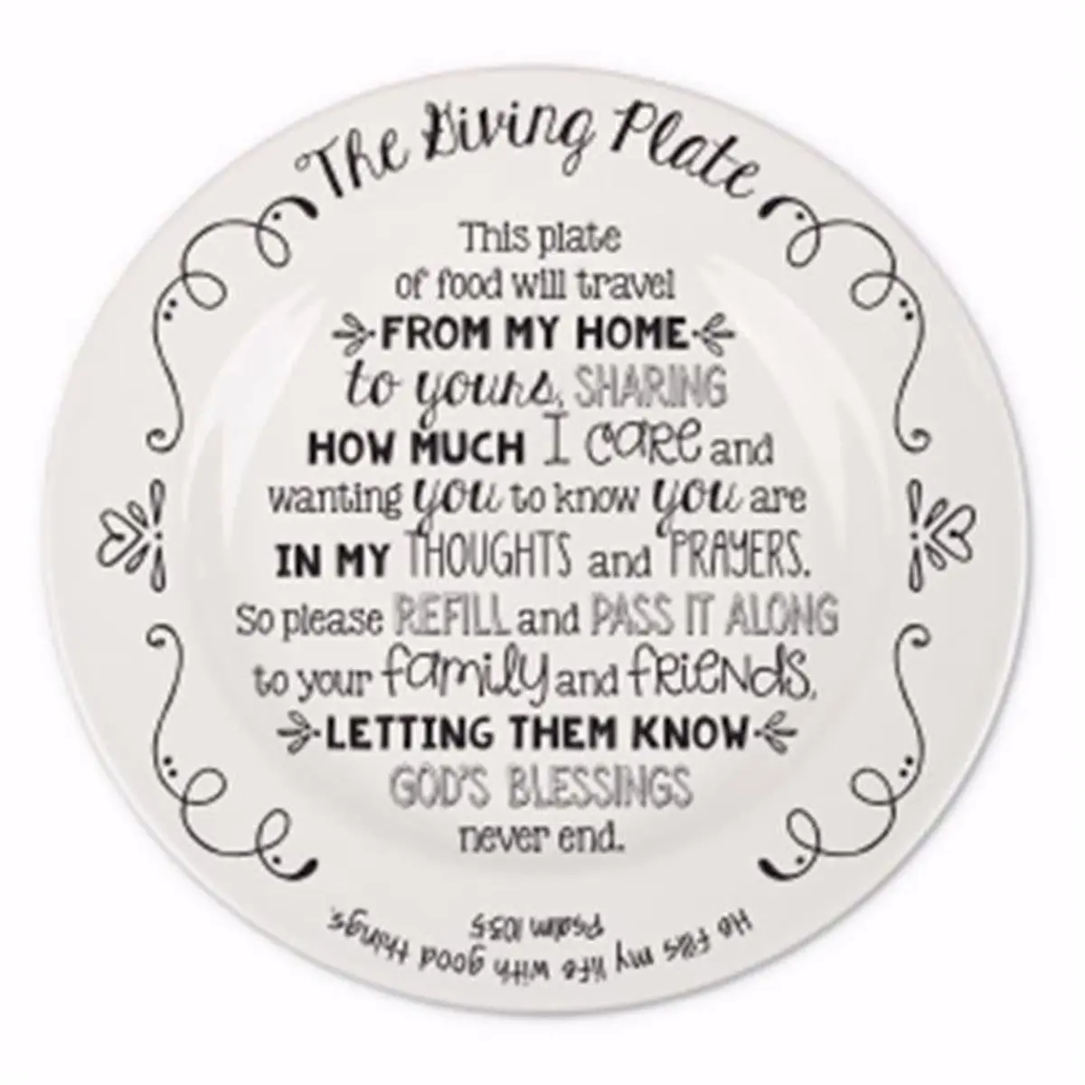 212 MAIN Dishwasher-Safe Ceramic Giving Plate - Collectible Plate with Printed Scripture by Lighthouse Christian Products (Item No. 196570)