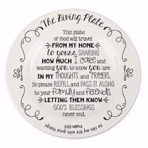212 MAIN Dishwasher-Safe Ceramic Giving Plate - Collectible Plate with Printed Scripture by Lighthouse Christian Products (Item No. 196570)
