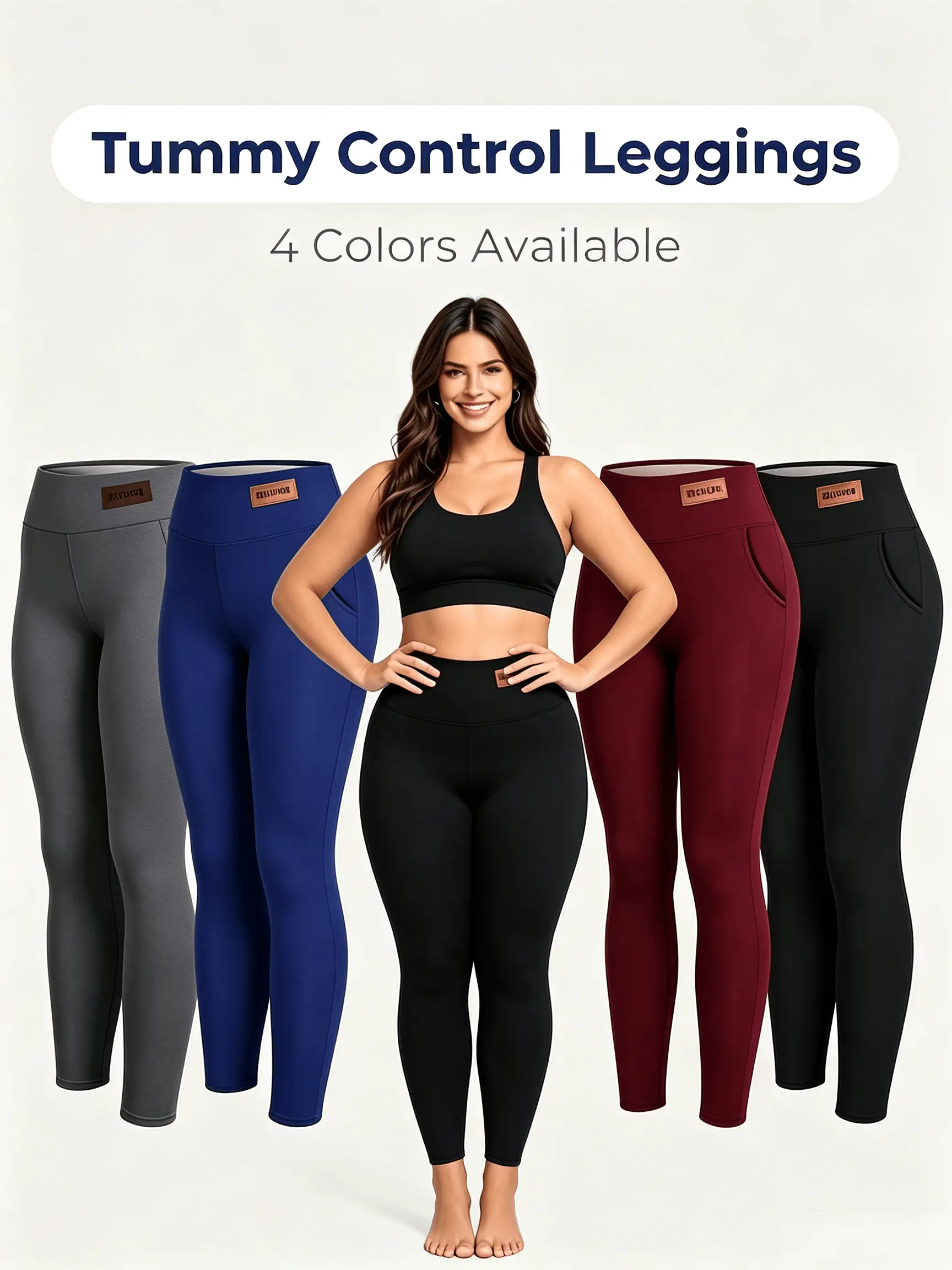 Ultra Soft 4-Pack Fleece Lined Thermal Pants, Thick Warm Stretchy Comfortable Winter, Elastic Waist Casual Daily, Breathable Skin-Friendly Cold Weathe Plus Size High Waist Sports Leggings tummy control tiktokshopbacktoschool