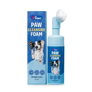Dr Paws: Paw Cleansing Foam Dog Paw Cleaner – Lick-Safe, Hydrating Formula with Built-In Brush Head