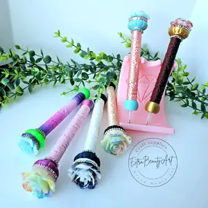 Eternal Rose Diamond Art Pen 3D Printed Multiplacer Push Tip One Ended Replacable Tip Art Tool with Colorful Design Plastic or Metal Push Tips