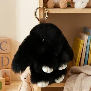 Cute plush bunny bag keychain, plush doll pendant