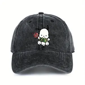Unisex Pochacco Baseball Cap, Suitable for All Seasons, Lightweight Cotton Sports Cap, Cute Dog Print, Outdoor Sun Protection