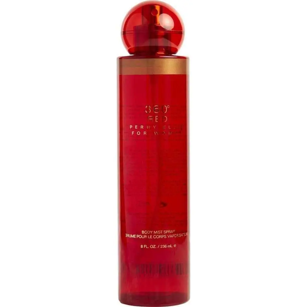 Perry Ellis 360 Red Elegant Women's Fragrance Body Mist - 8oz Full-Size Fragrance, Floral Fruit-Scented Blend with Cyclamen Top Notes, Woody Citrus Musk Amber Accents, Beauty & Personal Care Item, Fragrances
