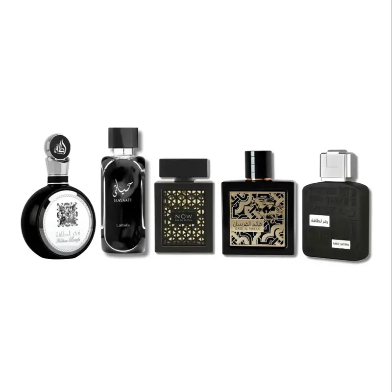 Lattafa Combo Set Fakhar, Rave Now, Ramz, Qaed Al Fursan & Hayaati EDP 3.4FL.OZ