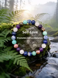 Natural Glass Jade Healing Bracelet, Relieves Anxiety & Stress, Calms Emotions, Self-Care Gift, Perfect for Any Occasion