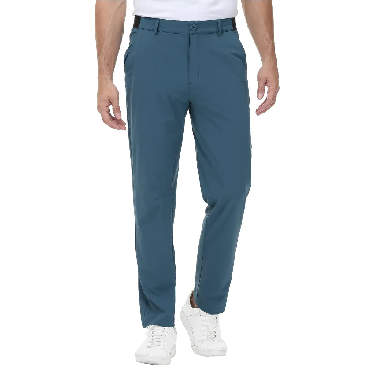 [CLEARANCE] GOPUNE Mens Fashion 4-Way Stretch Golf Pants Lightweight Quick-Dry Casual Work Pant with 3 Pockets Springtok Menswear Trouser Beige Plain Super Thinner Workwear