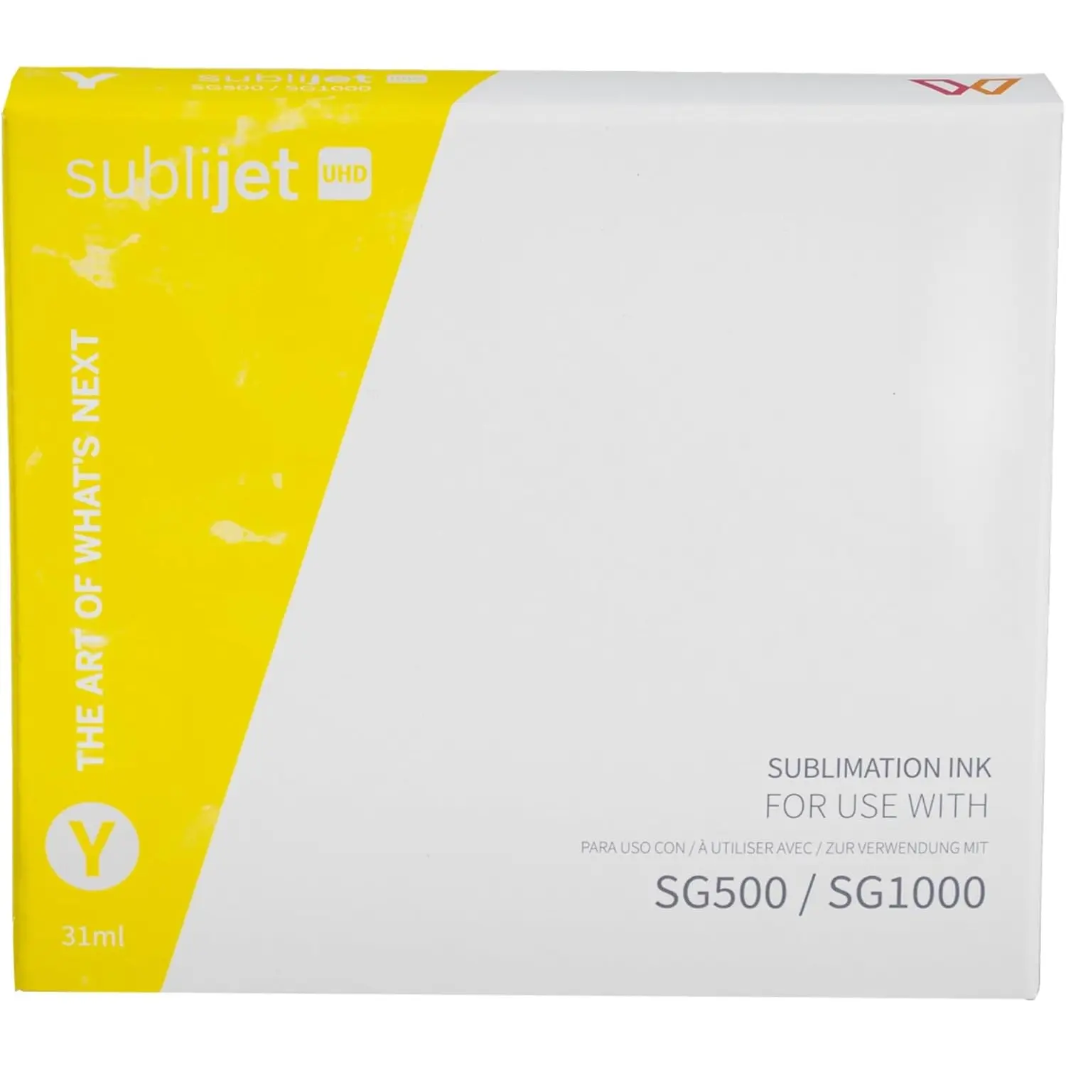 SubliJet UHD Sublimation Ink  - Yellow - High-Performance Ink SG500 SG1000 Sublimation Printers - Long-Lasting, High-Viscosity Gel Ink for Vibrant, Crisp Prints