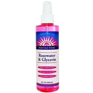 Heritage Store, (2 Pack) Rosewater & Glycerin, Atomizer Mist Sprayer, 8 fl oz (240 ml)