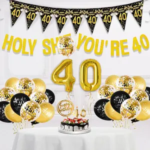40th Birthday Decorations - 40th Birthday Men & Women Decorations, Happy 40th Birthday Gift Kit, Over the Hill Funny Decorations for Parties