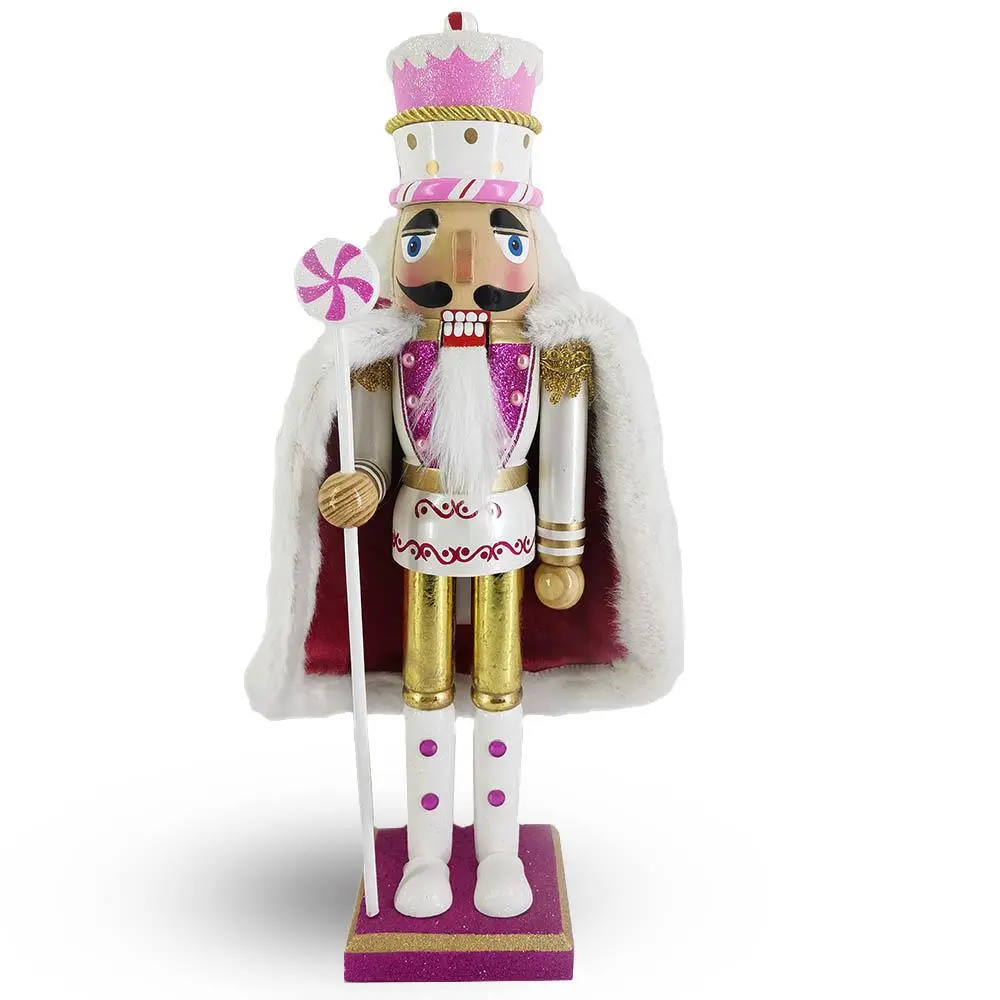 Pink Christmas Decorations Candy Nutcracker Fur Hat