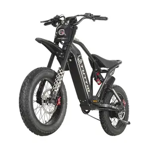 Tuttio ICT Electric Bicycle for Adults Teens, All Terrain Wide Tire E-Bike, Sport Mountain Off-Road Cycling Bike with Full Suspension