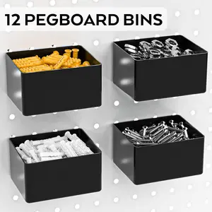 278PCS Pegboard Accessories Organizer Kit with 1/8 & 1/4 Inch Hooks and Bins for Garage Wall Storage Tools Organization