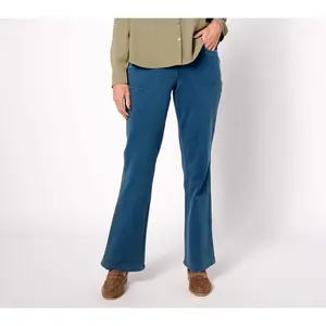 Quacker Factory Short DreamJeannes Flat Waistband Bootcut Jeans