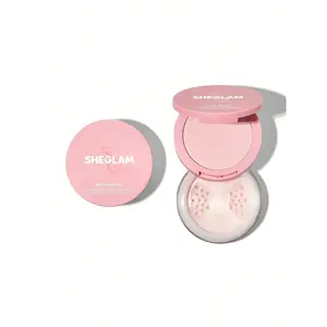 SHEGLAM Insta Ready Face and Under Eye Setting Powder Duo Lightweight Oil Control Loose Powder Smooth Blurring Finish Long Lasting Makeup Setting Brightening