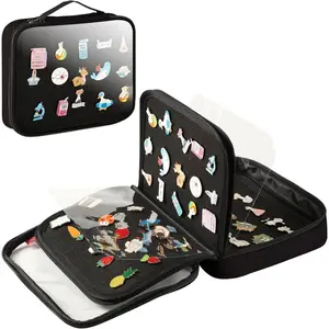 Enamel Pin Display Book, Small Collections Or Travel Pin Trading Book, Pin Collector Display Bag,6-Page Lapel Pin Display Board,for Sports Pins,Memorial Pins, Pin Display Case (Black)