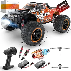 DEERC 1:16 Brushless Fast RC Car 52KM/H High Speed 4X4 All Terrain Monster Truck Off-Road Electric Vehicle 2 Li-ion Batteries