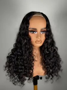 22” Raw Indian Curly U- Part Wig