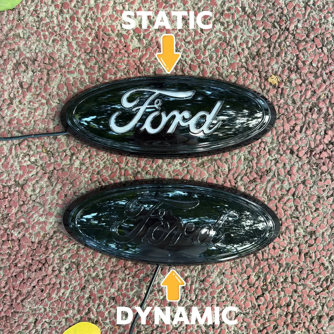 LED Ford Emblem Light-Up Badge, Illuminated Front Grill Logo Decal for Ford Trucks, SUVs, and Cars, Waterproof Glowing Logo Sticker with Bright LED Lighting, Easy Installation Exterior Modification Accessory for Ford Owners