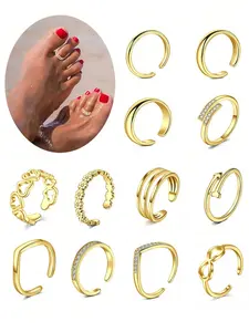 Adjustable Toe Ring, Band Toe Ring, Fashionable Toe Ring for Women & Girls, Casual Jewelry for Party, Daily Clothing Decor, Trendy All-match & Exquisite Jewelry for Birthday Gift, Fashion Body Jewelry