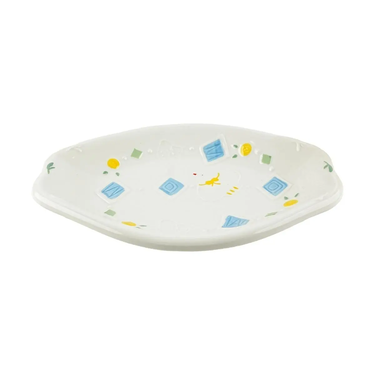 Golden Lion 11" Egg Shaped Ceramic Serving Platter - Premium Glaze, Decorative Appetizer Dish