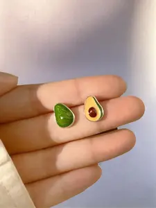 Creative Avocado Shaped Fruit Set, Fashionable and Trendy, 2 Piece Set for Women Daily Use, Stylish Accessory for Everyday Wear