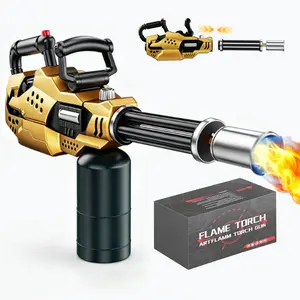 Propane Torch Weed Burner, High Output Weed Torch, 30" Detachable Long Arm Heavy Duty Gatling Design Blow Torch For Garden, Wood, Ice, Snow, Melting (Propane Tank Not Included)