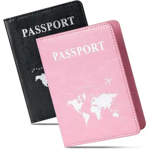 2 count Passport holders,Ultra Slim passport wallet,PU Leather Passport Cover for Women and Men...