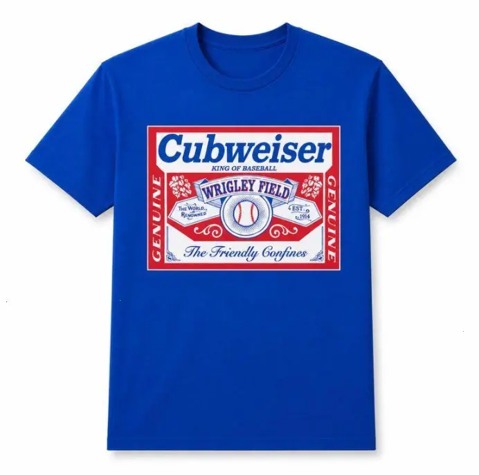 George Kittle Cubweiser Cubs Shirt, Funny Chicago Baseball Beer Tee, Baseball Fan Gift